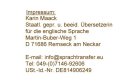 Karin Maack @ Remseck am Neckar